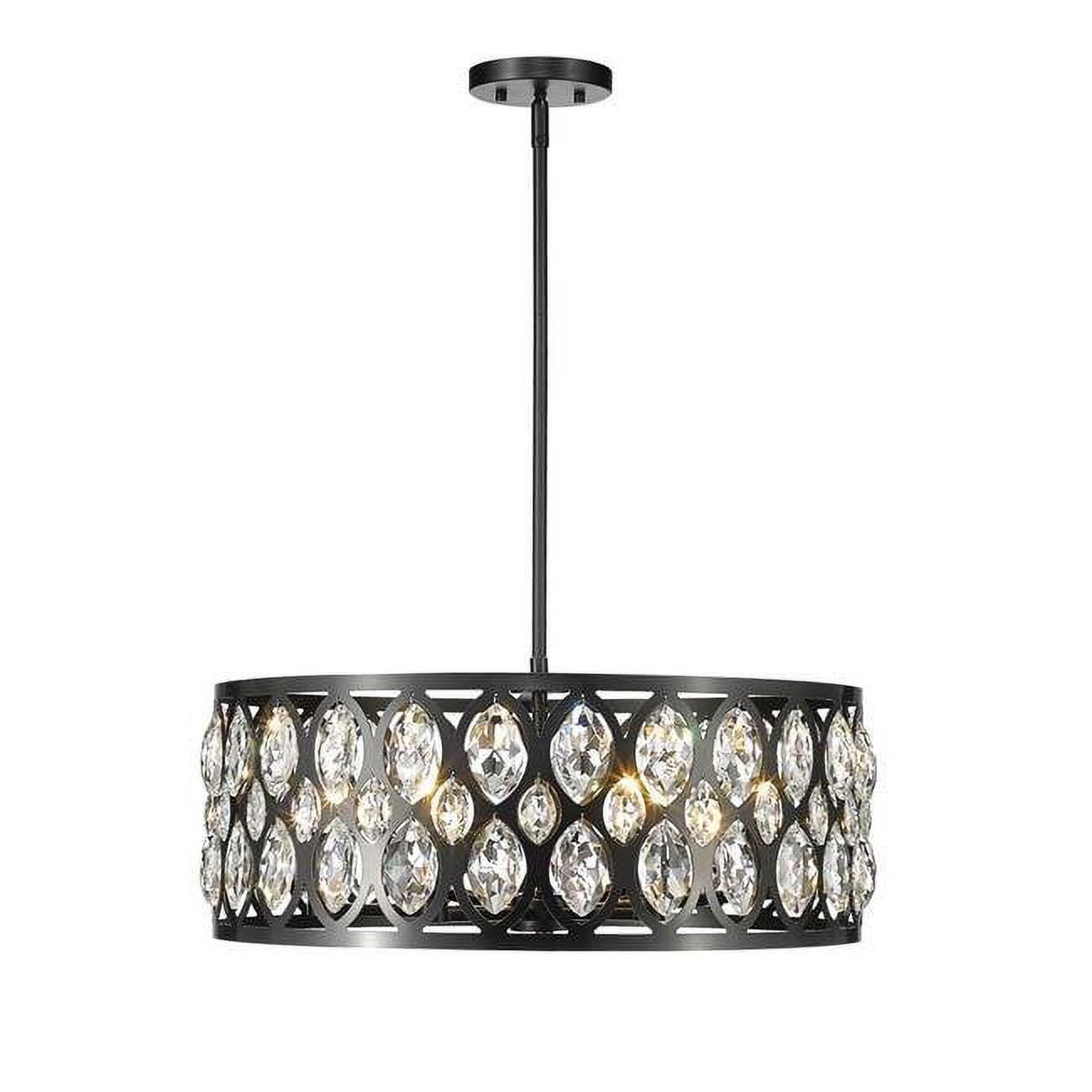 Z-Lite Dealey 6 - Light Chandelier in  Matte Black