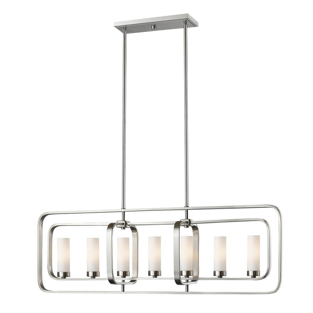 Z-Lite Aideen 7 - Light Island Pendant Light in  Brushed Nickel