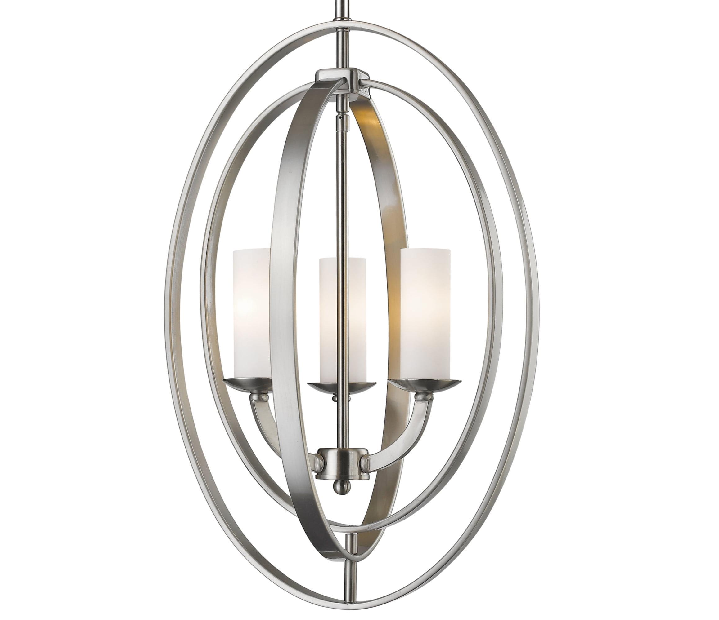 Z-Lite 6004-3S Ashling 3 Light 15" Wide Globe Chandelier - Nickel