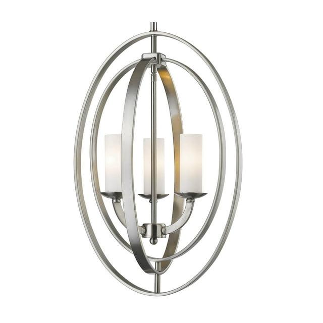 Z-Lite 6004-3S Ashling 3 Light 15" Wide Globe Chandelier - Nickel