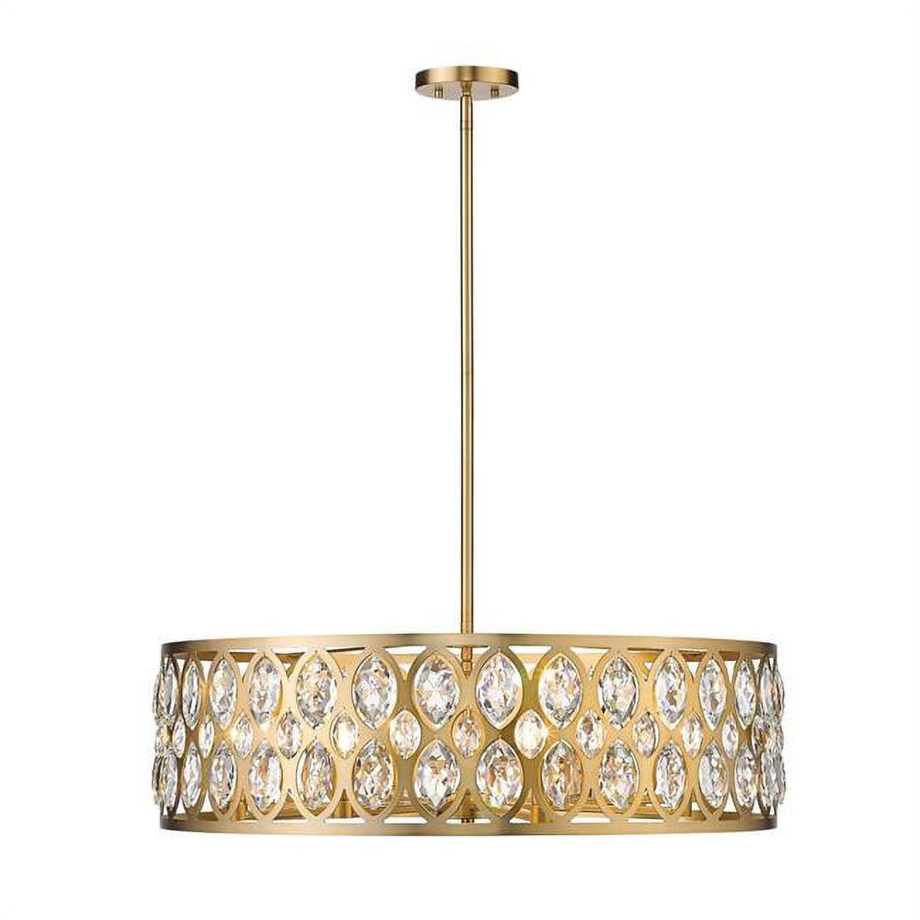 Z-Lite Dealey 8 - Light Chandelier in  Heirloom Brass