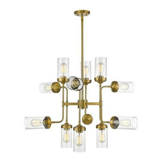 Z Lite 617-12FB 27.75 x 36 in. 12 Light Pendant, Foundry Brass