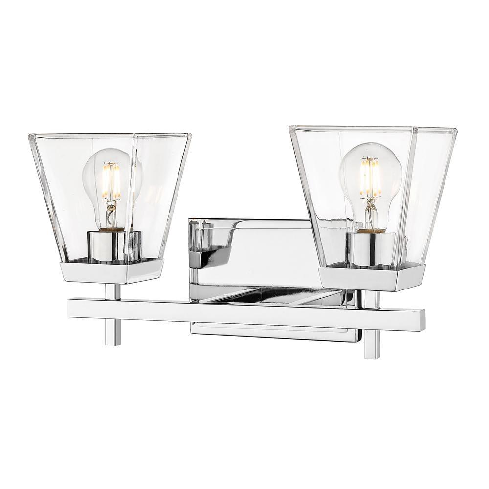 Z-Lite Geo 3 - Light Chandelier in  Matte Black/Chrome