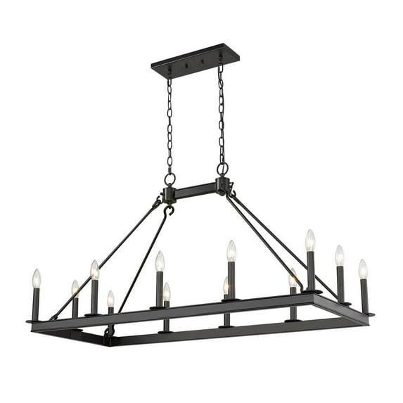 Z-Lite Barclay 12 - Light Chandelier in  Matte Black