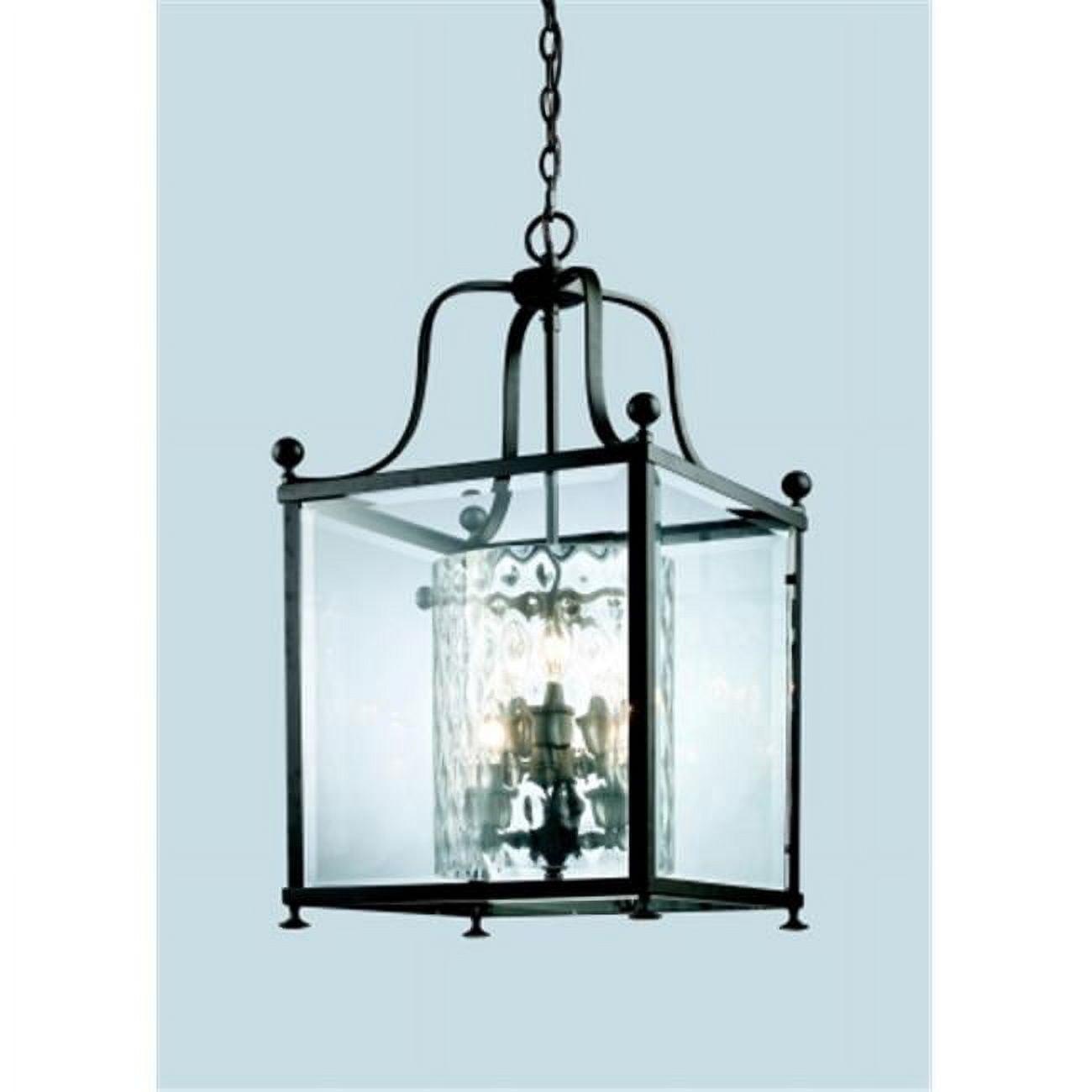 Fairview Coastal Chrome & Glass Pendant Light - 15.5" Wide