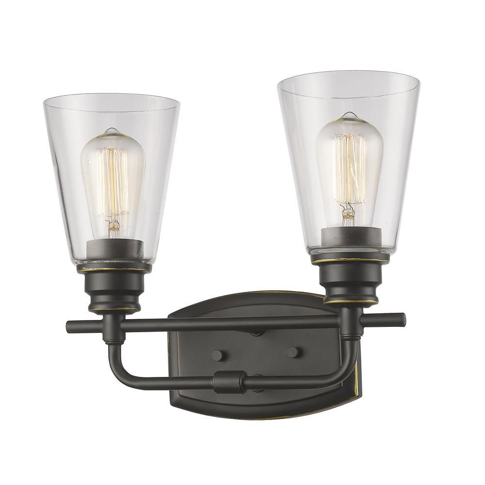 Z-Lite Parsons 9 - Light Chandelier in  Matte Black/Olde Brass