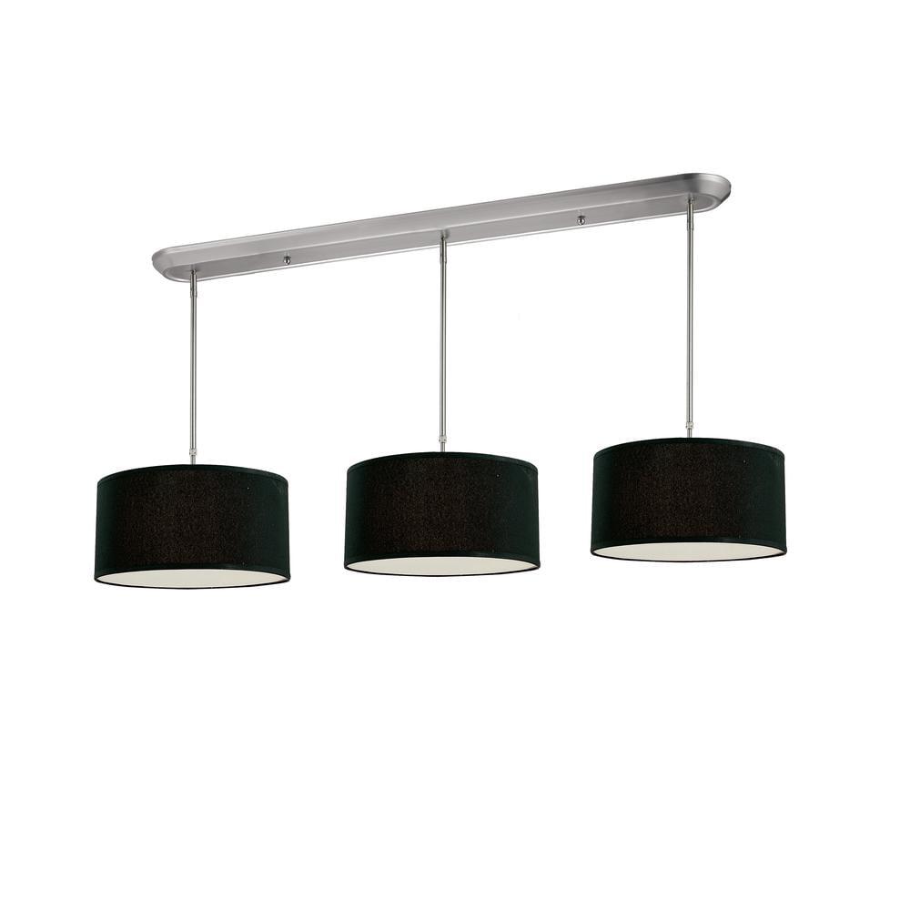 Shooter 48'' Bronze 3-Light Island Pendant with Metal Shades