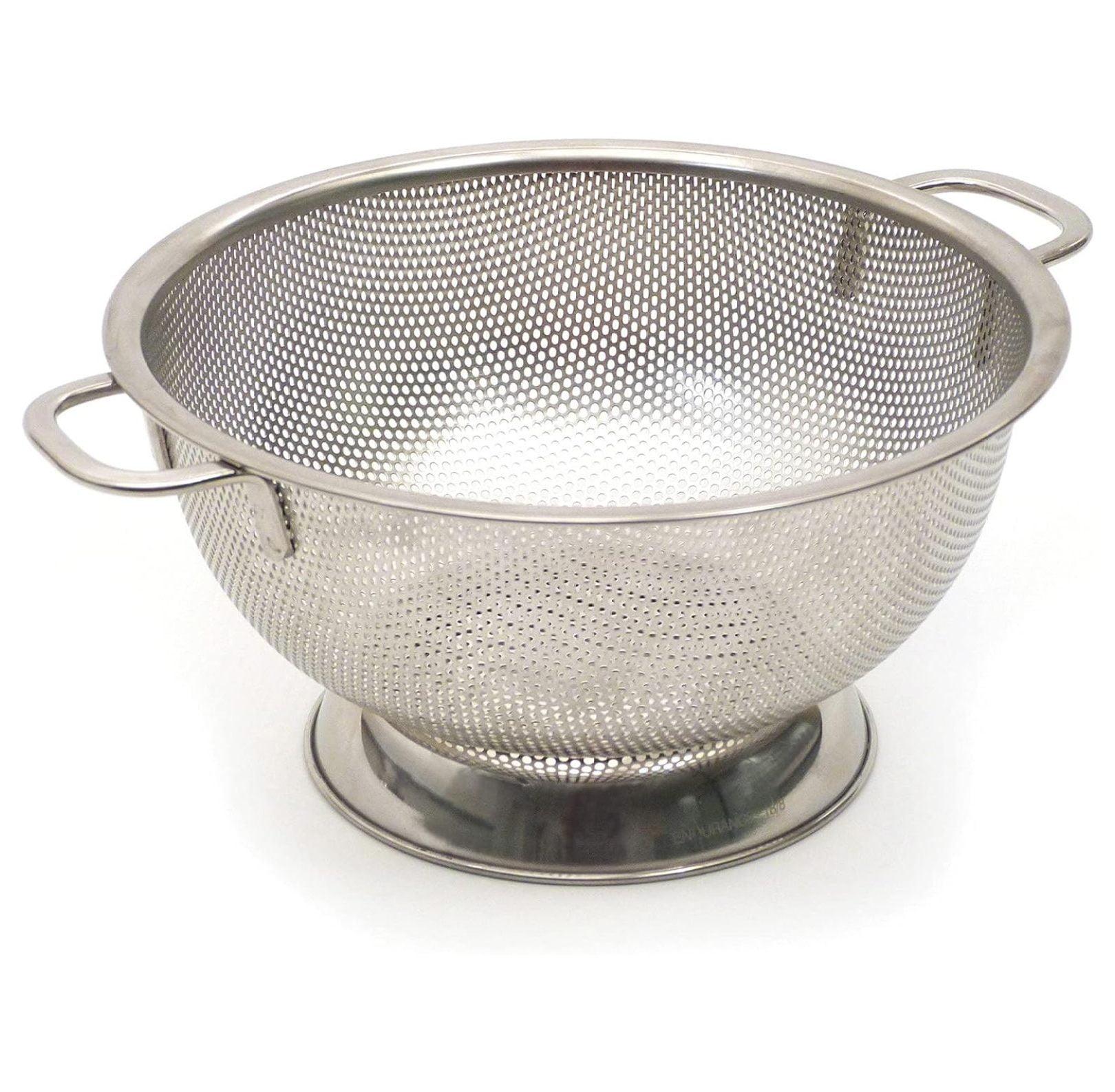 ZAWkirJ Endurance Kitchen Collection Colander Strainer, 3 Quart, Pierced Stainless Steel