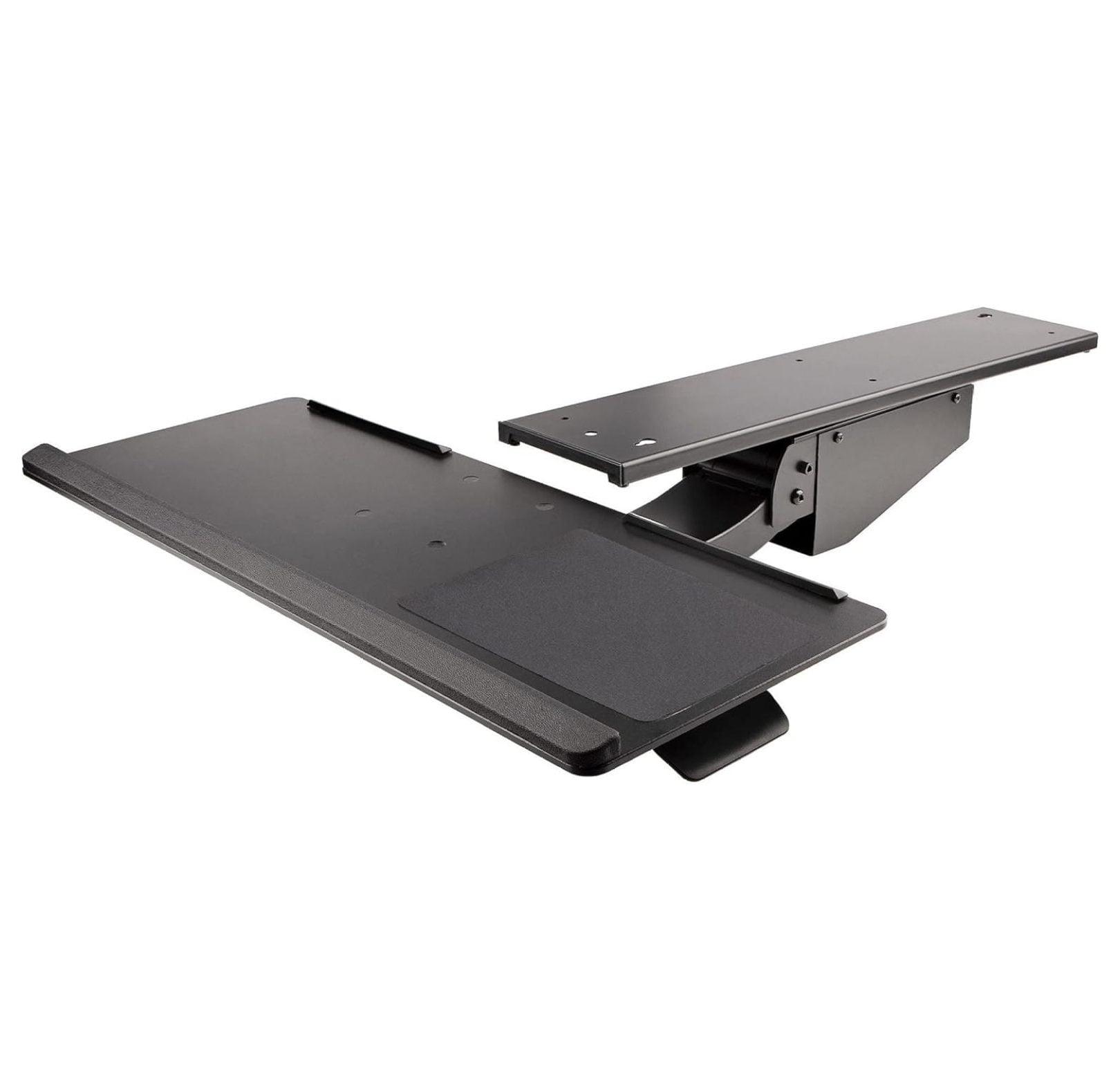 Black Adjustable Steel Under Desk Keyboard Tray with Mouse Pad