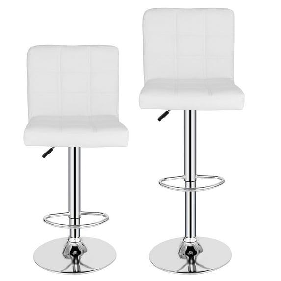 Bar Stools 1 Set Of 2, Counter Height Bar Stools, Square Cushion Bar Stools With Back, Footstool, Cafe, 2 Pieces