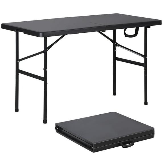 Best Choice Products Plastic Folding Table, Indoor Outdoor Heavy Duty Portable w/ Handle, Lock for Picnic