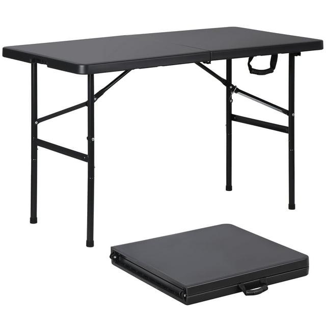 Best Choice Products Plastic Folding Table, Indoor Outdoor Heavy Duty Portable w/ Handle, Lock for Picnic