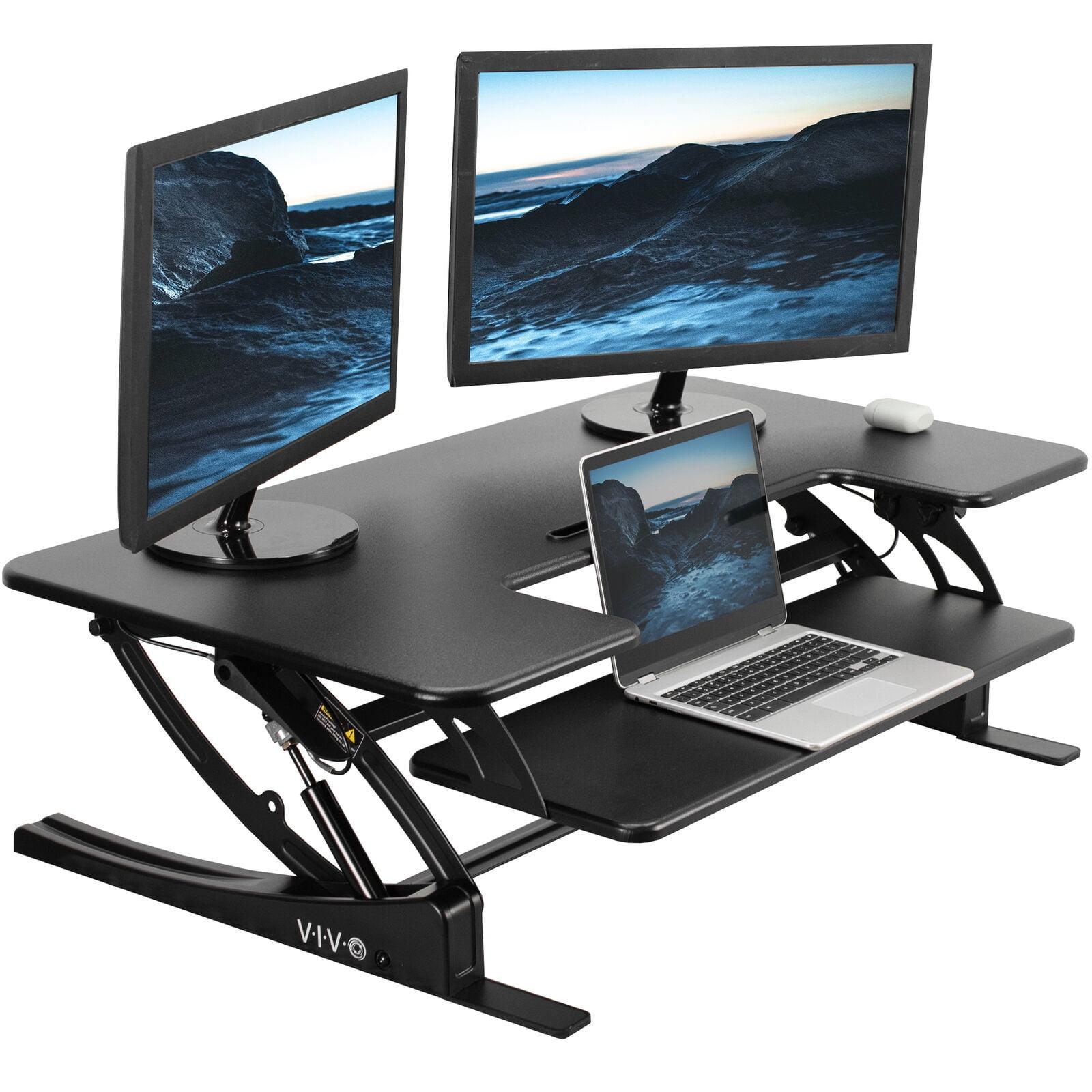 Black 42" Height Adjustable Standing Desk Converter