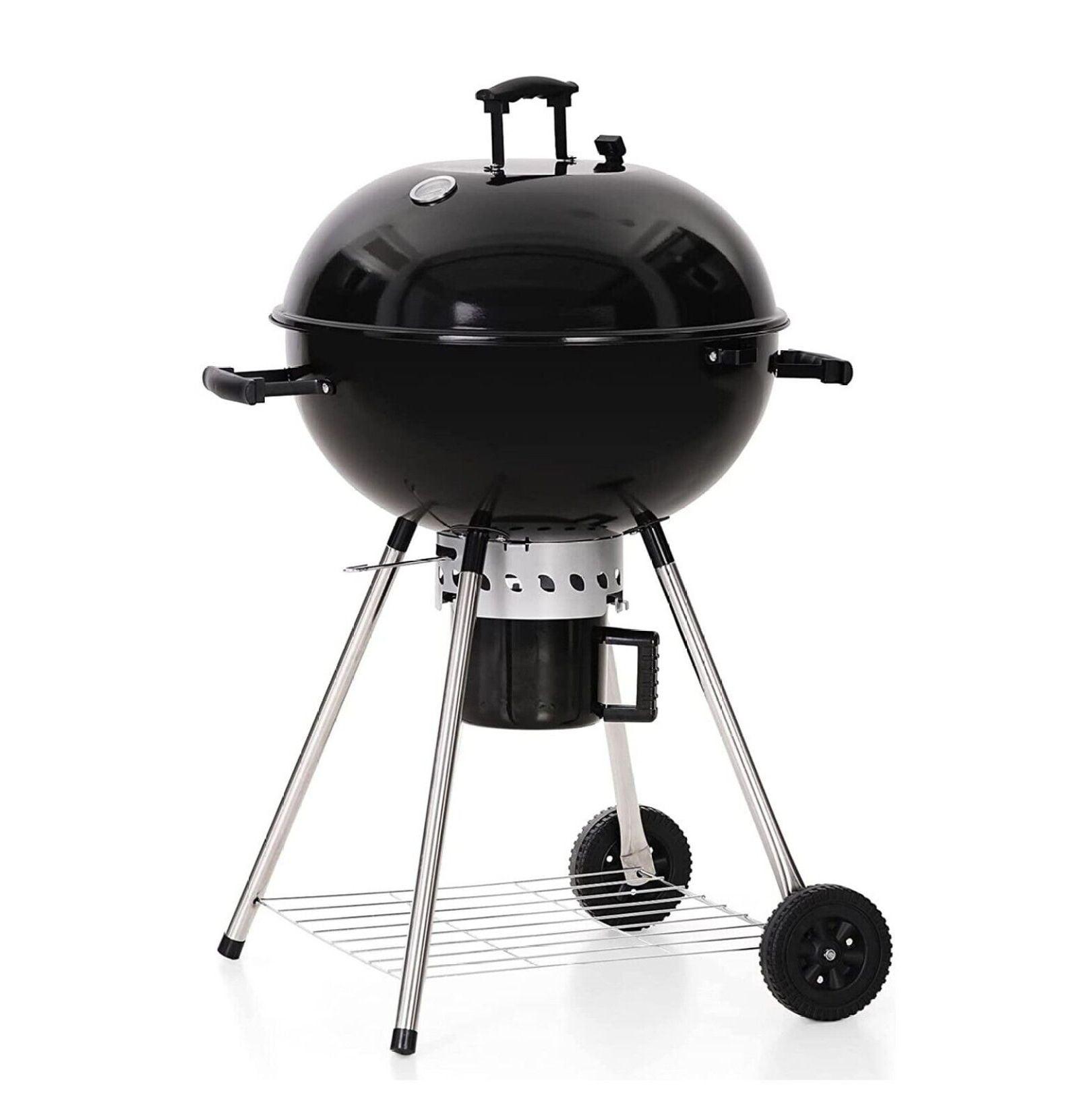 ZHI-22 22-inch Kettle Charcoal BBQ Grill Premium Outdoor Patio Backyard Camping Black