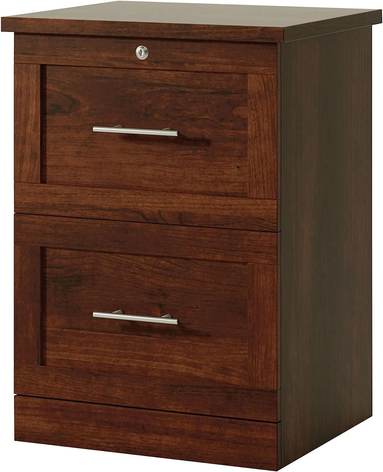 Mulled Cherry Vertical 2-Drawer Lockable File Cabinet