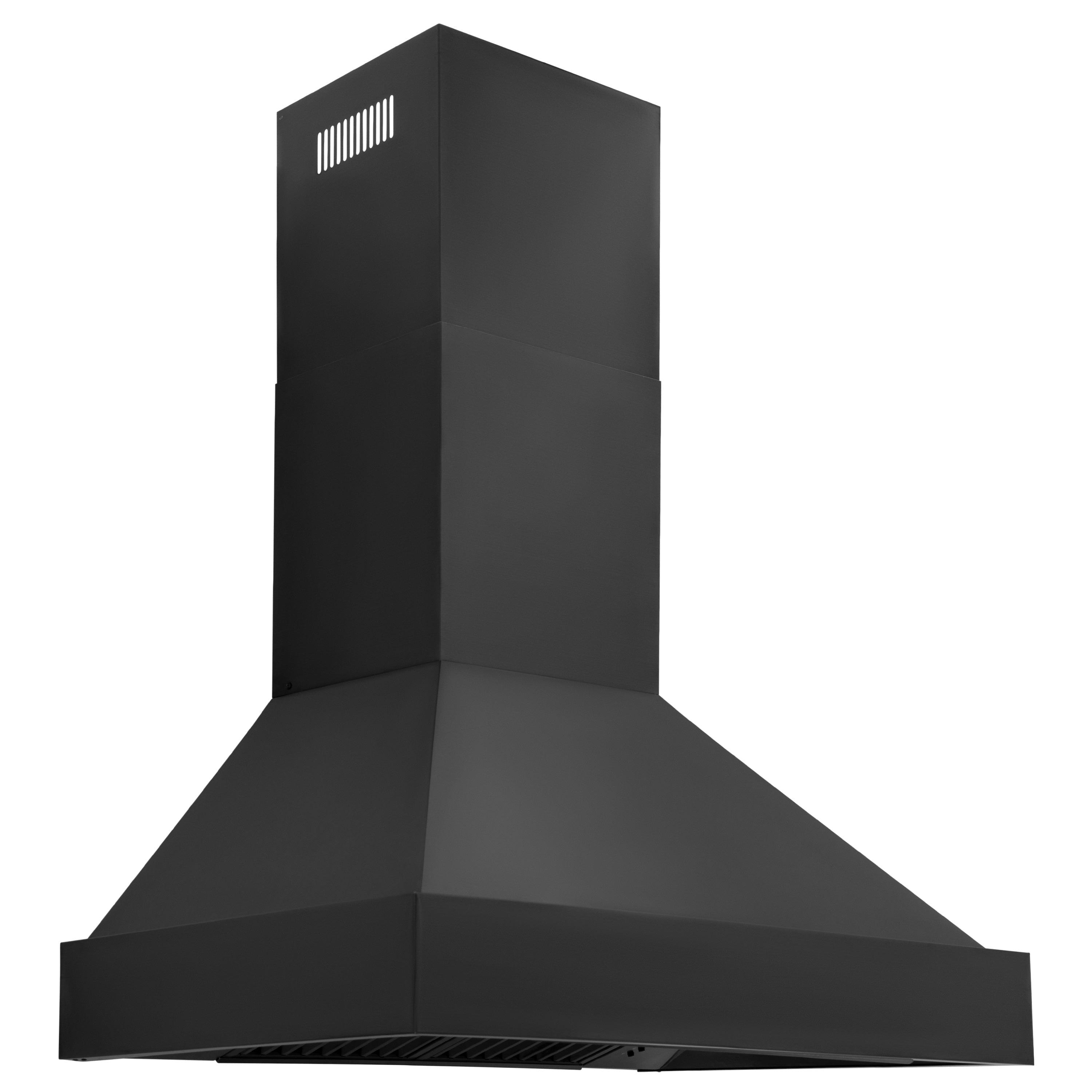 30" Black Stainless Steel Convertible Wall Mount Range Hood