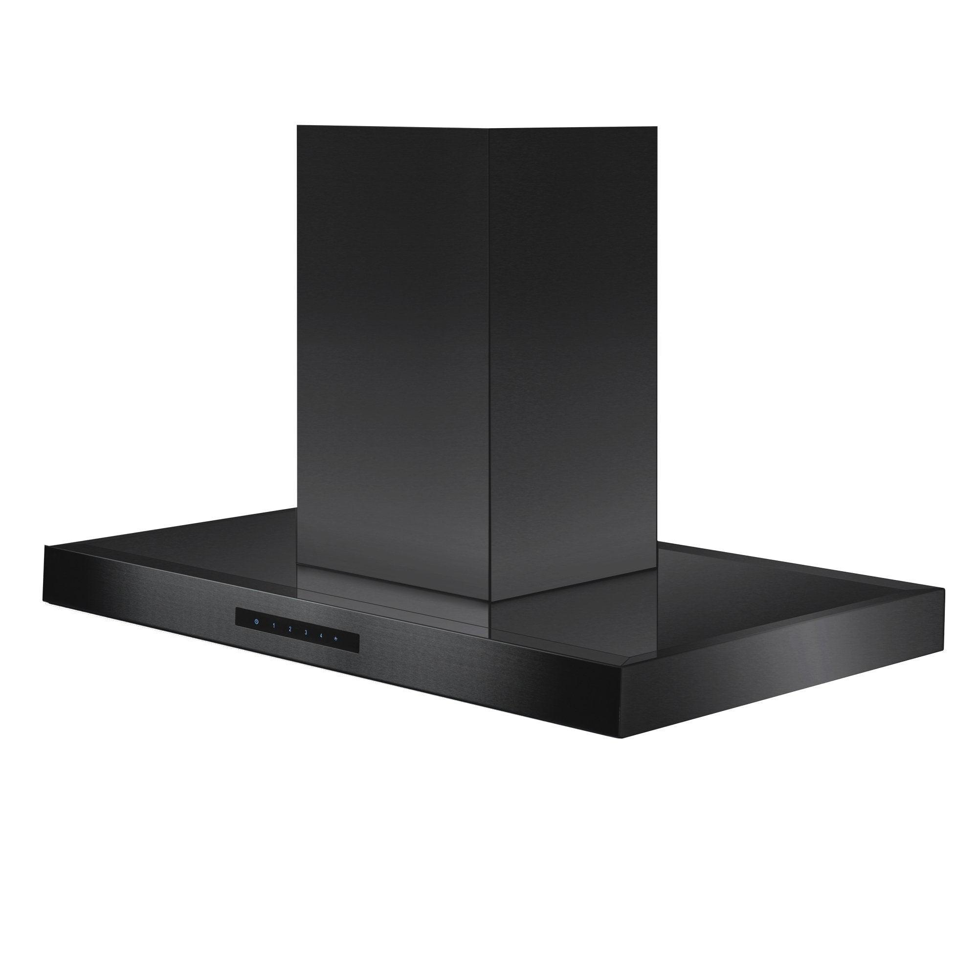 30" Black Stainless Steel Convertible Island Range Hood