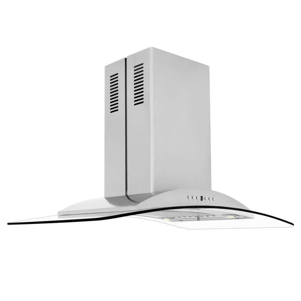 ZLINE 30 in. Convertible Vent Isl& Mount Range Hood in Stainless Steel & Glass (GL9i-30)