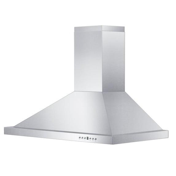 36" 400 CFM Convertible Wall Mount Range Hood in Brushed Stainless Steel