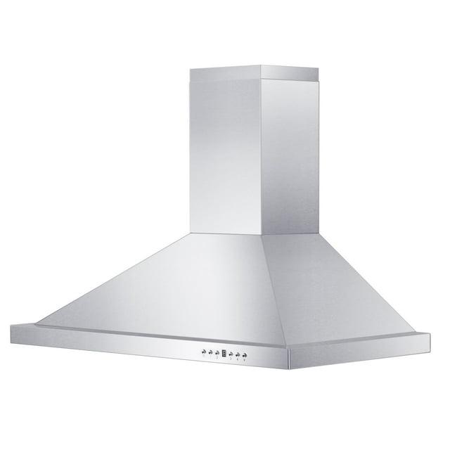 36" 400 CFM Convertible Wall Mount Range Hood in Brushed Stainless Steel