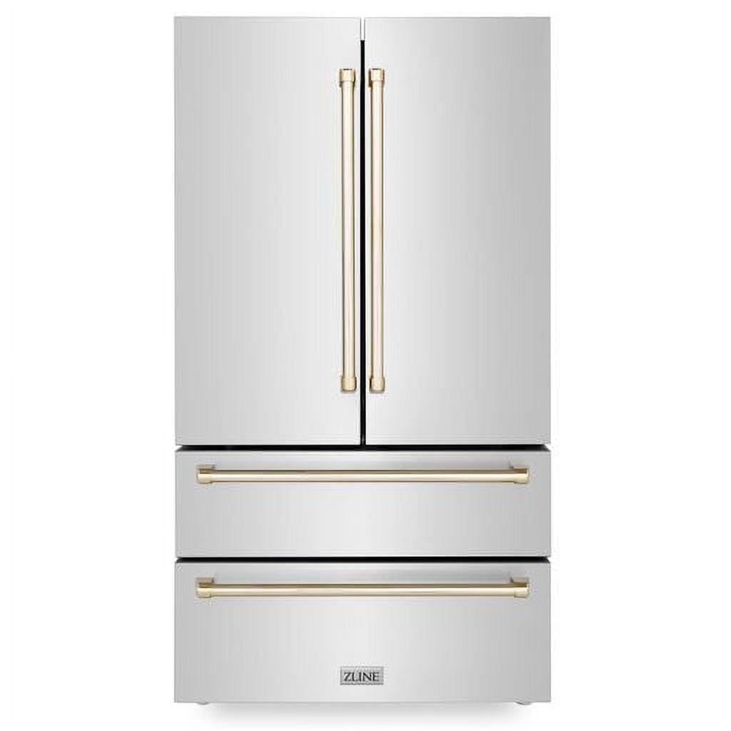 ZLINE 36" Autograph Edition French Door Refrigerator in Fingerprint Resistant Stainless Steel