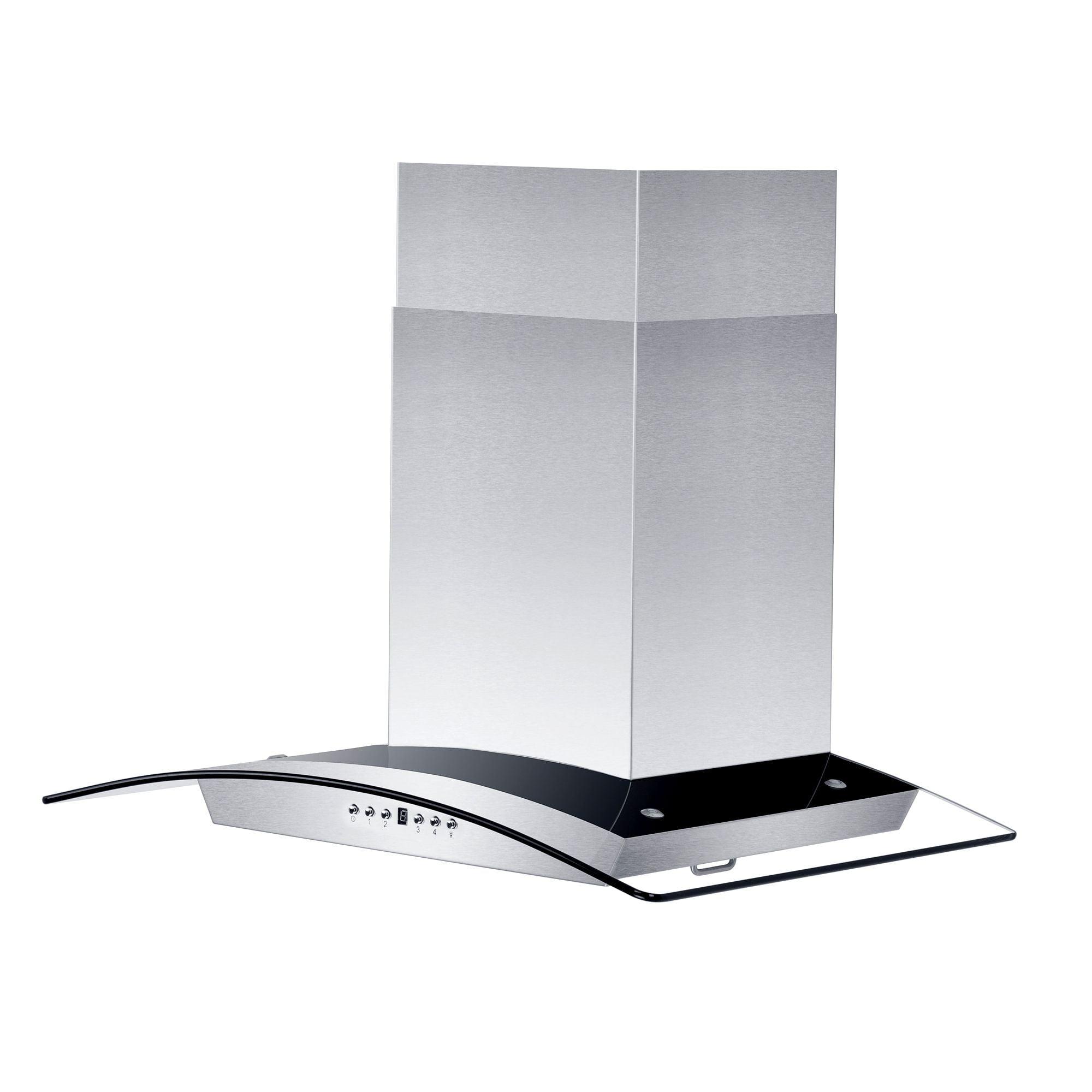 ZLINE 36 in. Convertible Vent Wall Mount Range Hood in Stainless Steel & Glass (KZ-36)
