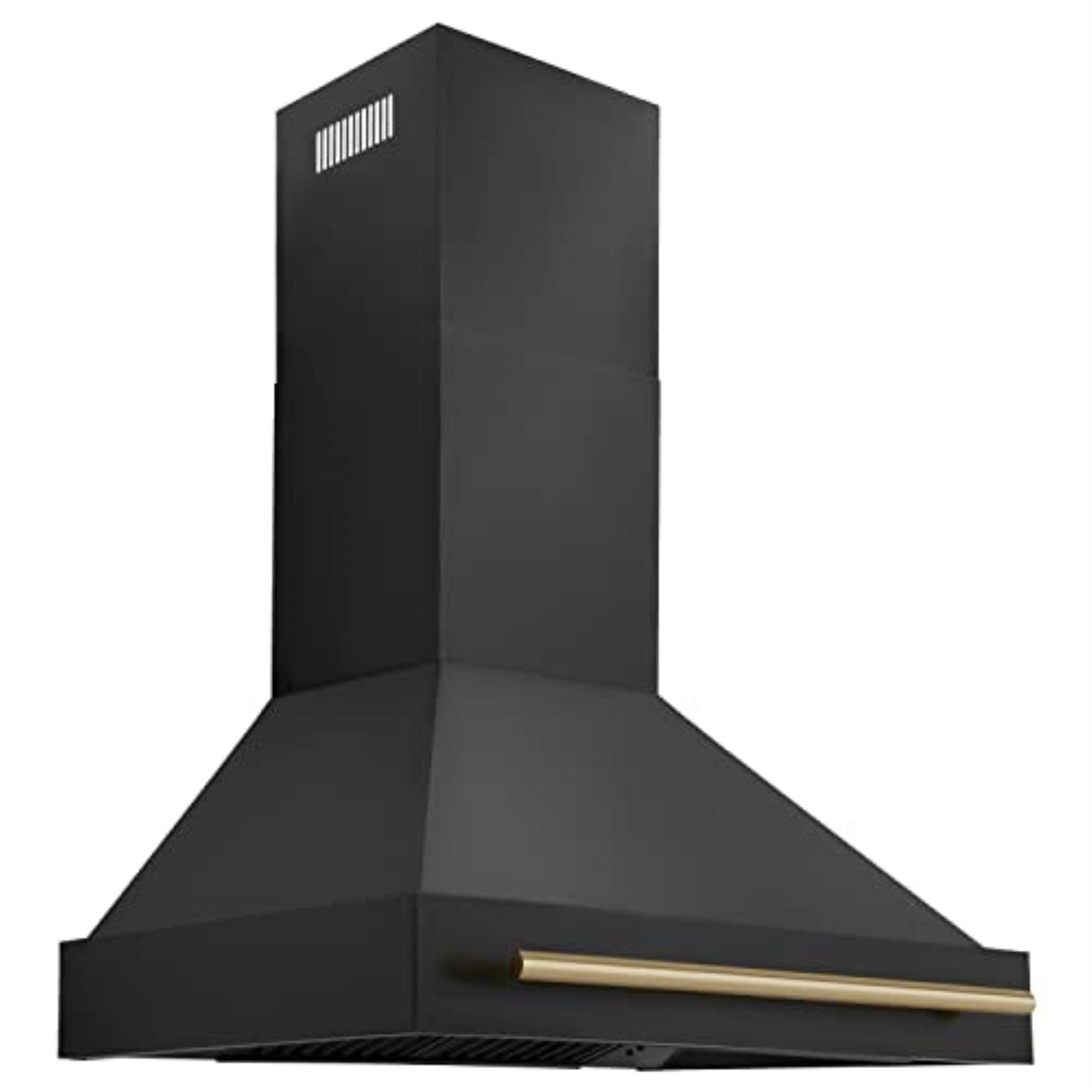 ZLINE ZLINE 36 in. Black Stainless Steel Range Hood W/ Black Stainless Steel Handle (BS655-36-BS) BS655-36-BS