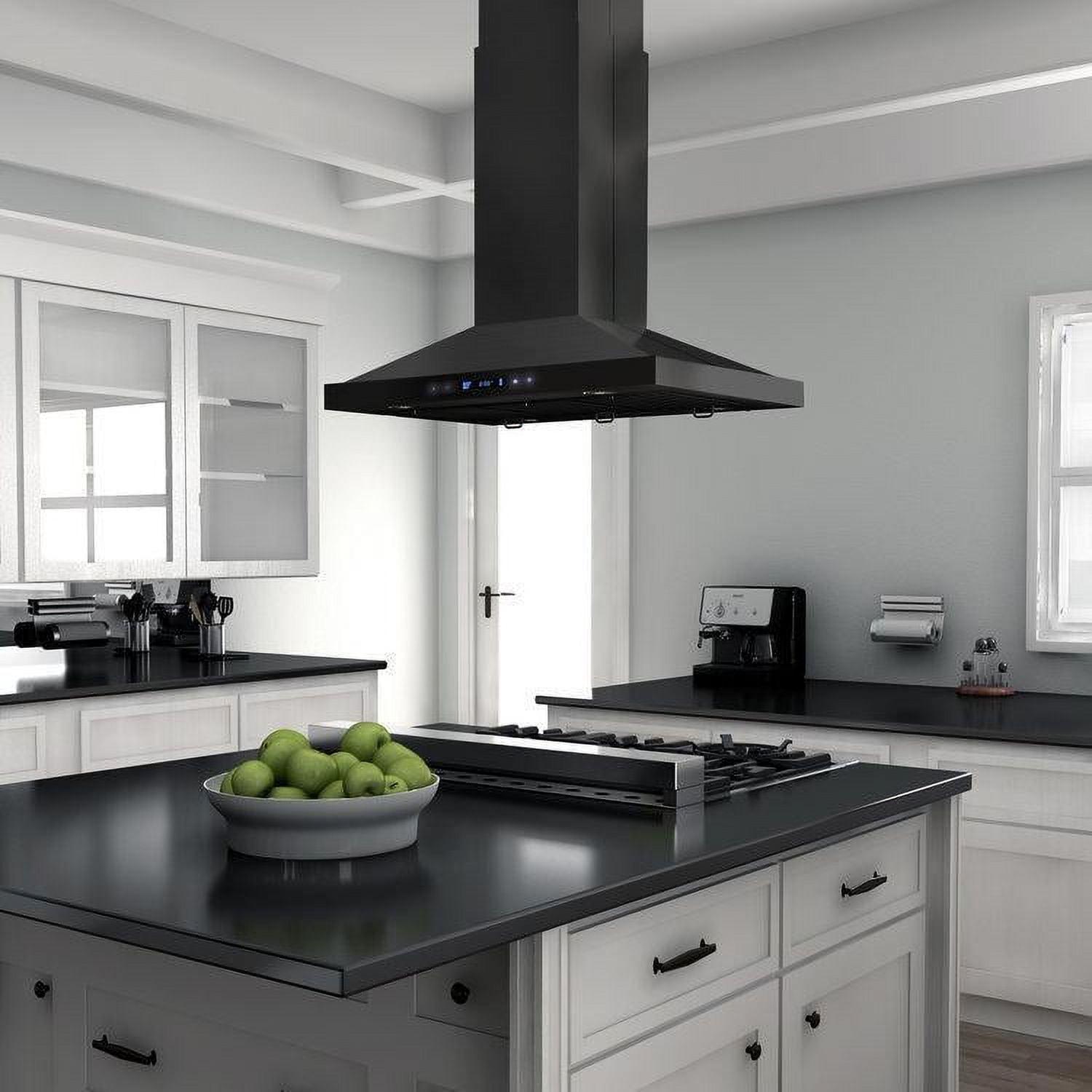 36 in. Convertible Vent Isl& Mount Range Hood in Stainless Steel (GL2i-36)