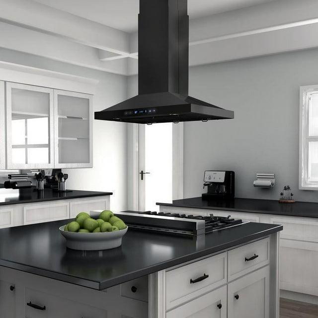 36 in. Convertible Vent Isl& Mount Range Hood in Stainless Steel (GL2i-36)