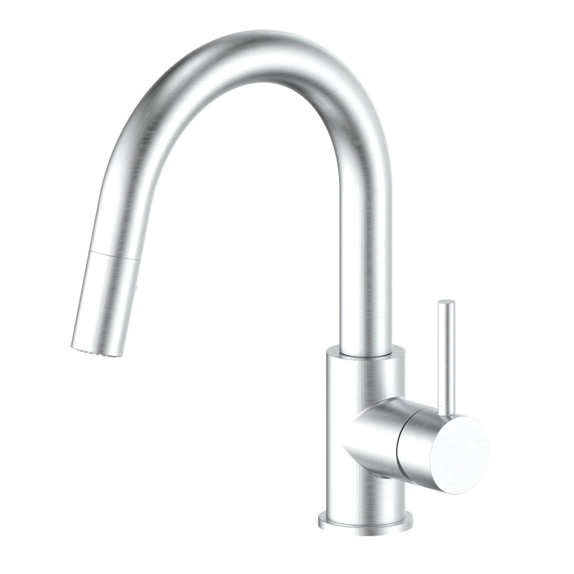 Brushed Nickel Kitchen Faucet with Pull-out Spray