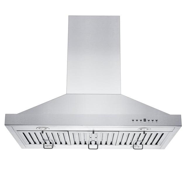 36 in. Convertible Vent Isl& Mount Range Hood in Stainless Steel (GL2i-36)