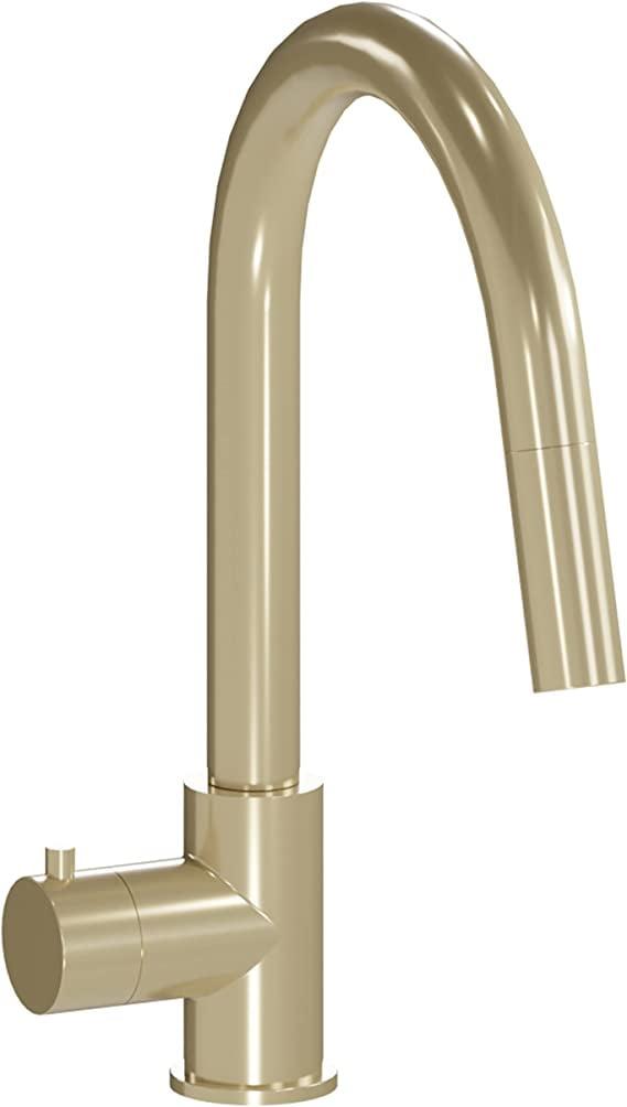 Champagne Bronze Touchless Kitchen Faucet with Pull-out Spray