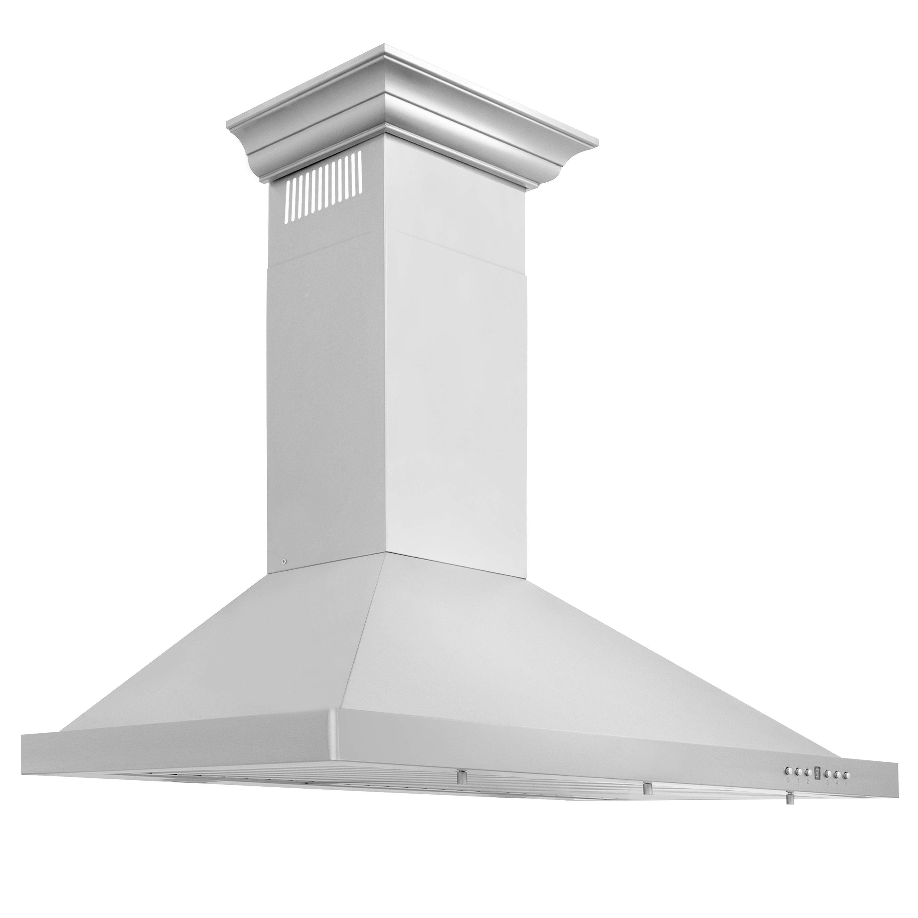 ZLINE ZLINE 24 in. Convertible Vent Wall Mount Range Hood in Stainless Steel W/ Crown Molding (KBCRN-24)