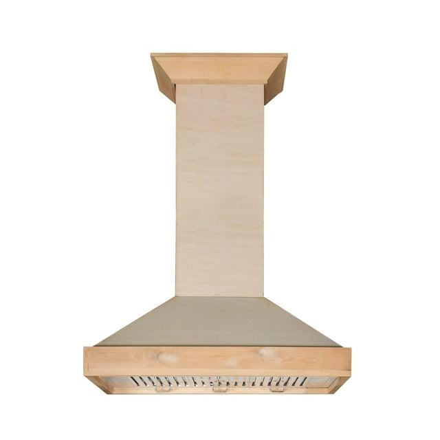 ZLINE 30 in. Convertible Vent Wooden Wall Mount Range Hood in Antigua & Walnut