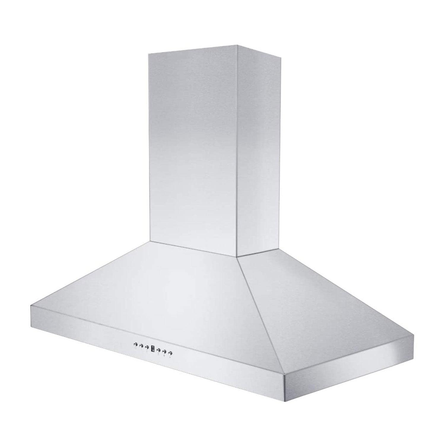 36'' Stainless Steel Convertible Wall Mount Range Hood with Charcoal Filter