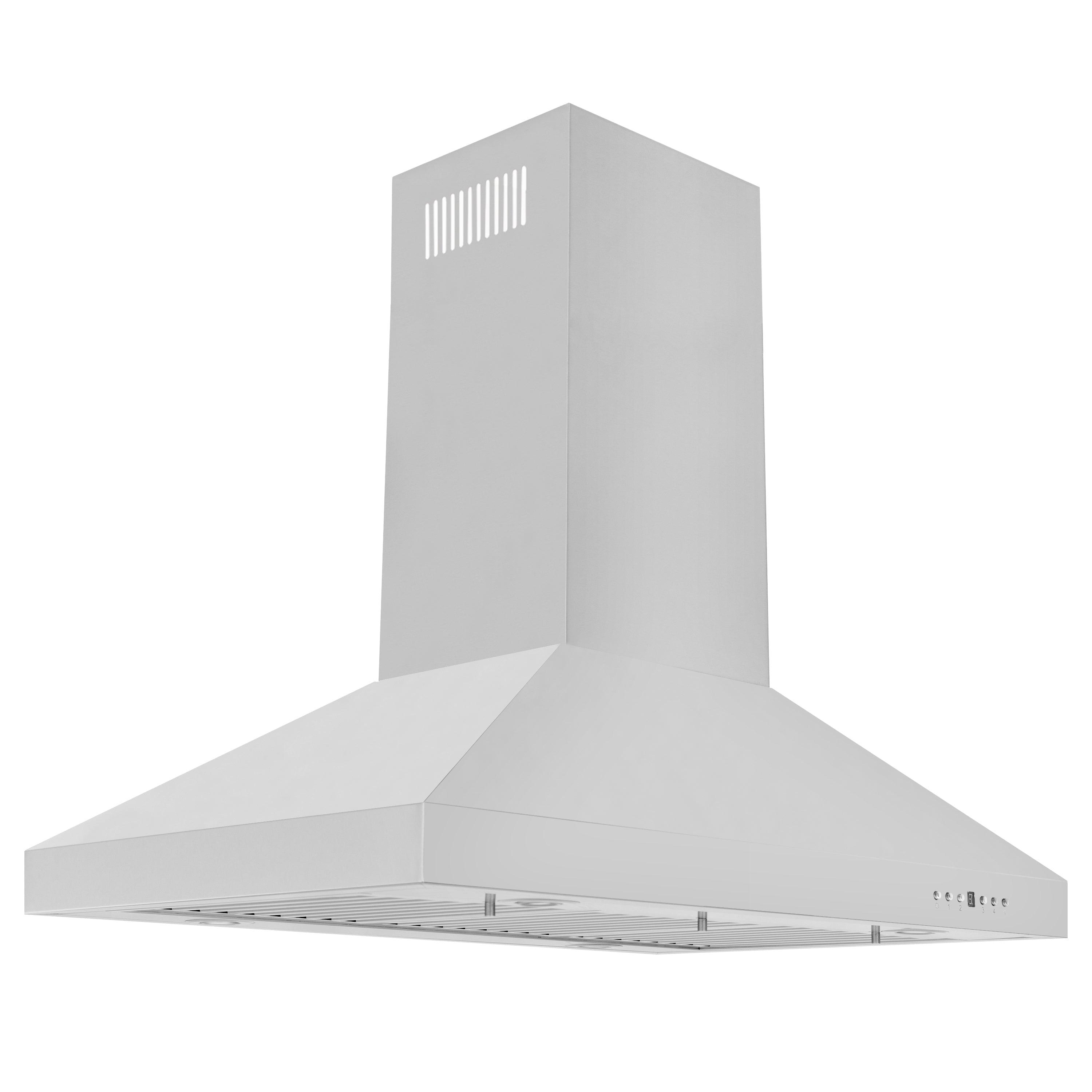 30" KL3 400 CFM Convertible Island Range Hood in Brushed Stainless Steel