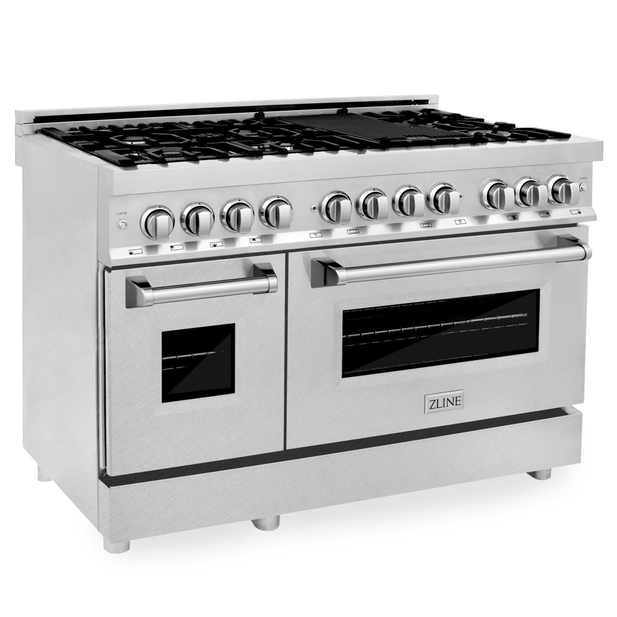 ZLINE 48 in. Legacy Dual Fuel Range w/ 7 Burner Cooktop & 2 Ovens w/ Doors