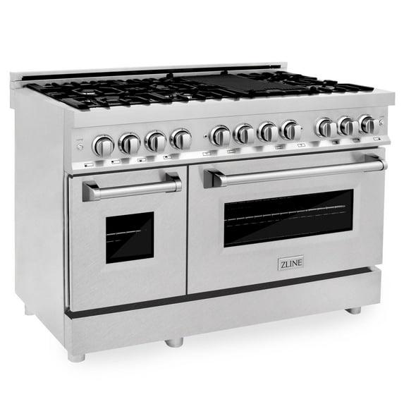 ZLINE 48 in. Legacy Dual Fuel Range w/ 7 Burner Cooktop & 2 Ovens w/ Doors