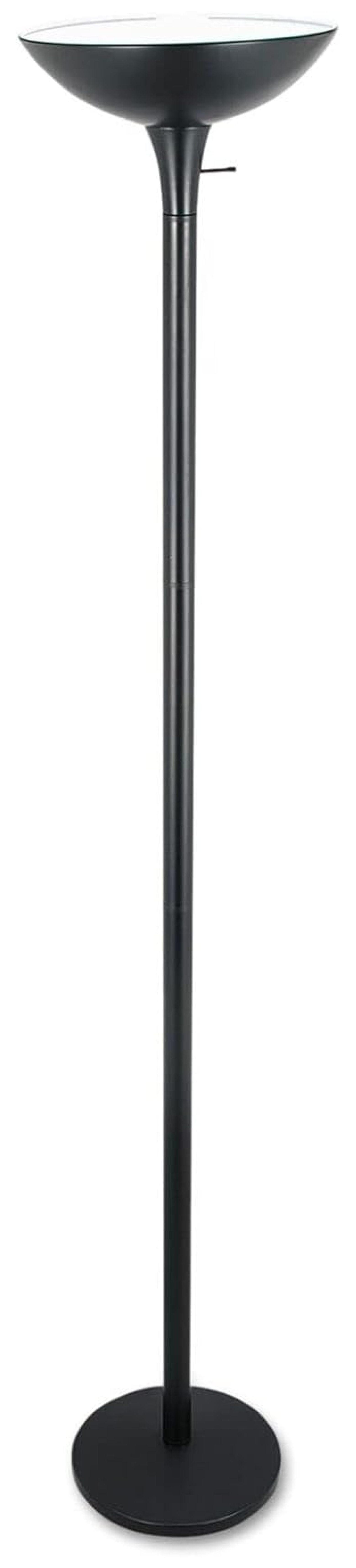 Torchier Floor Lamp 12.5"w x 12.5"d x 72"h, Matte Black