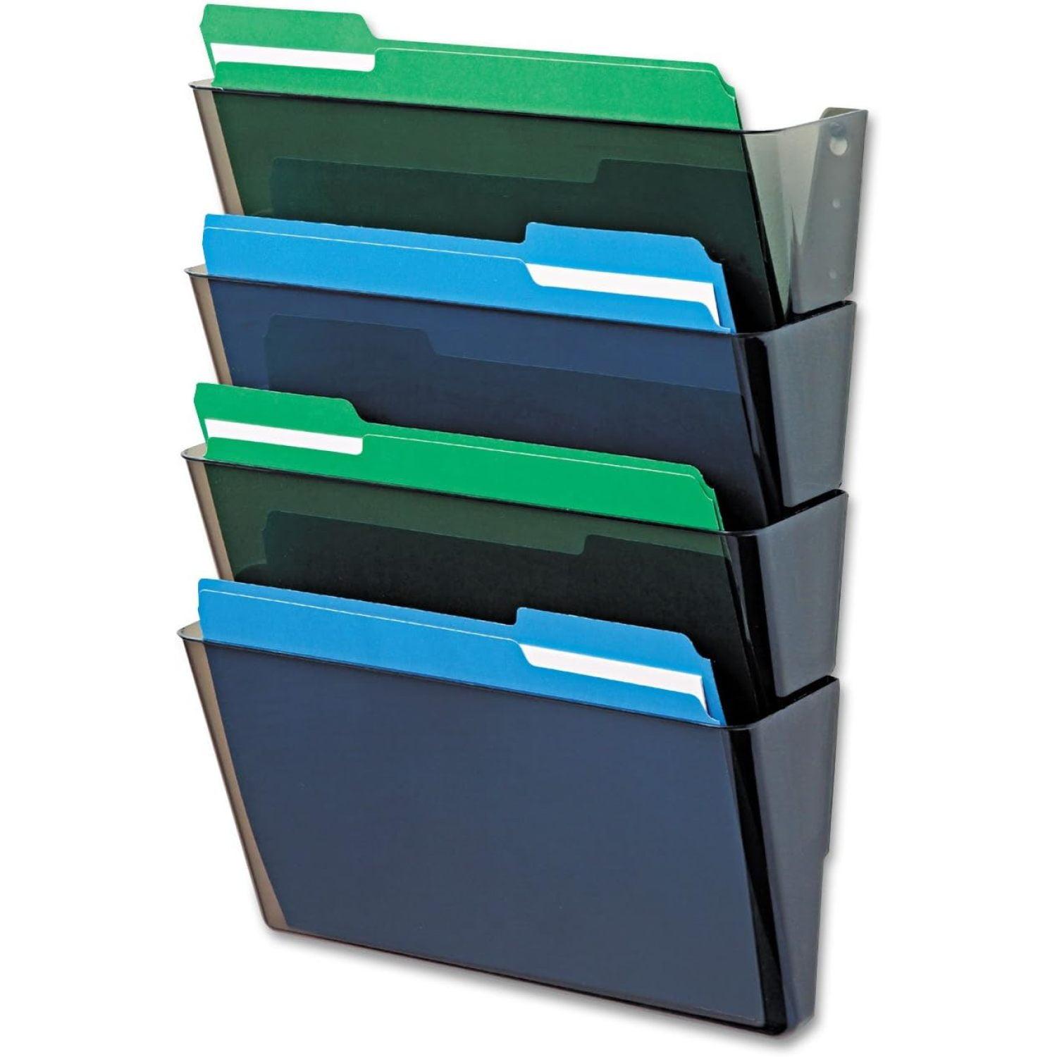 Smoke Plastic Four-Pocket Wall File System