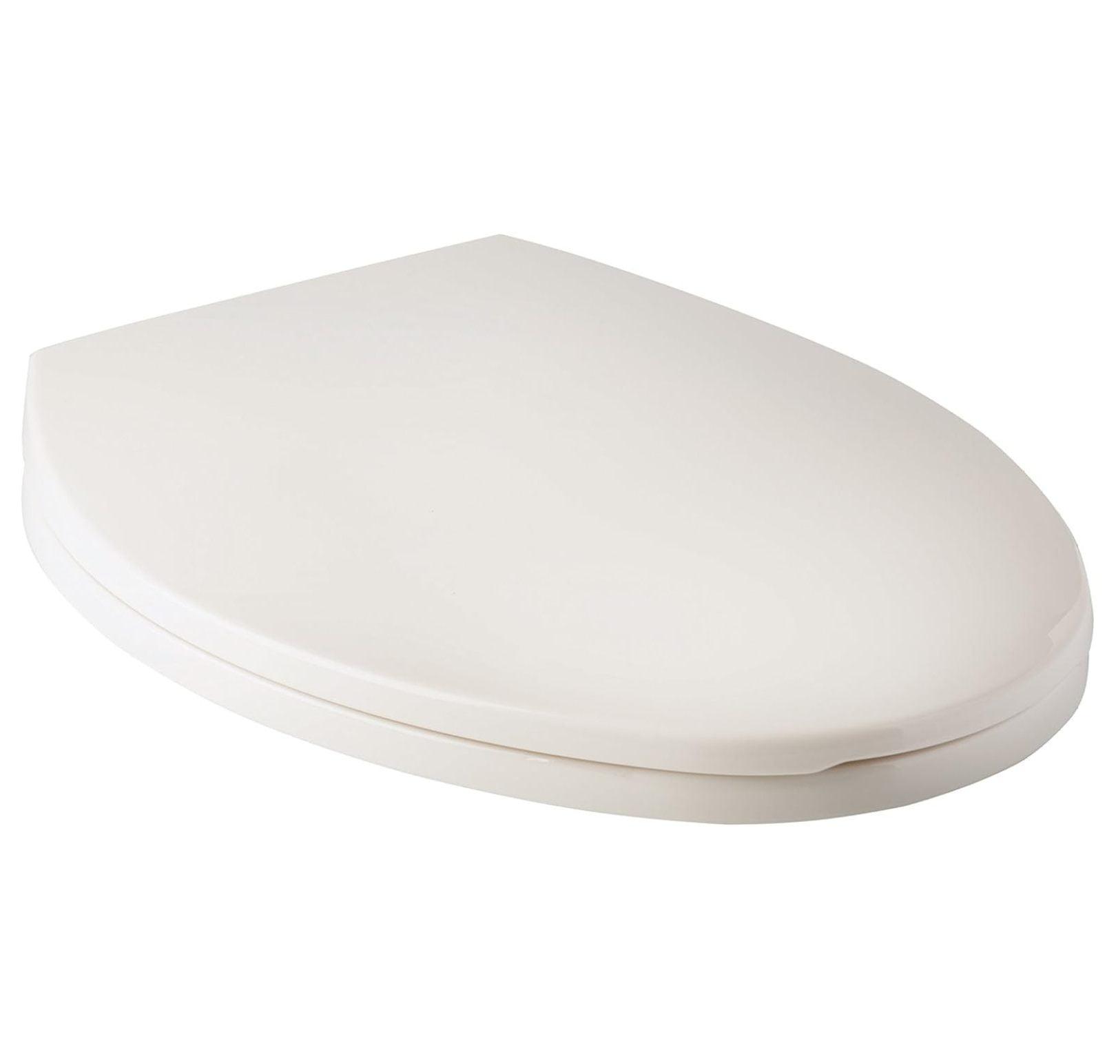 White Elongated Slow-Close Toilet Seat with EverClean Surface