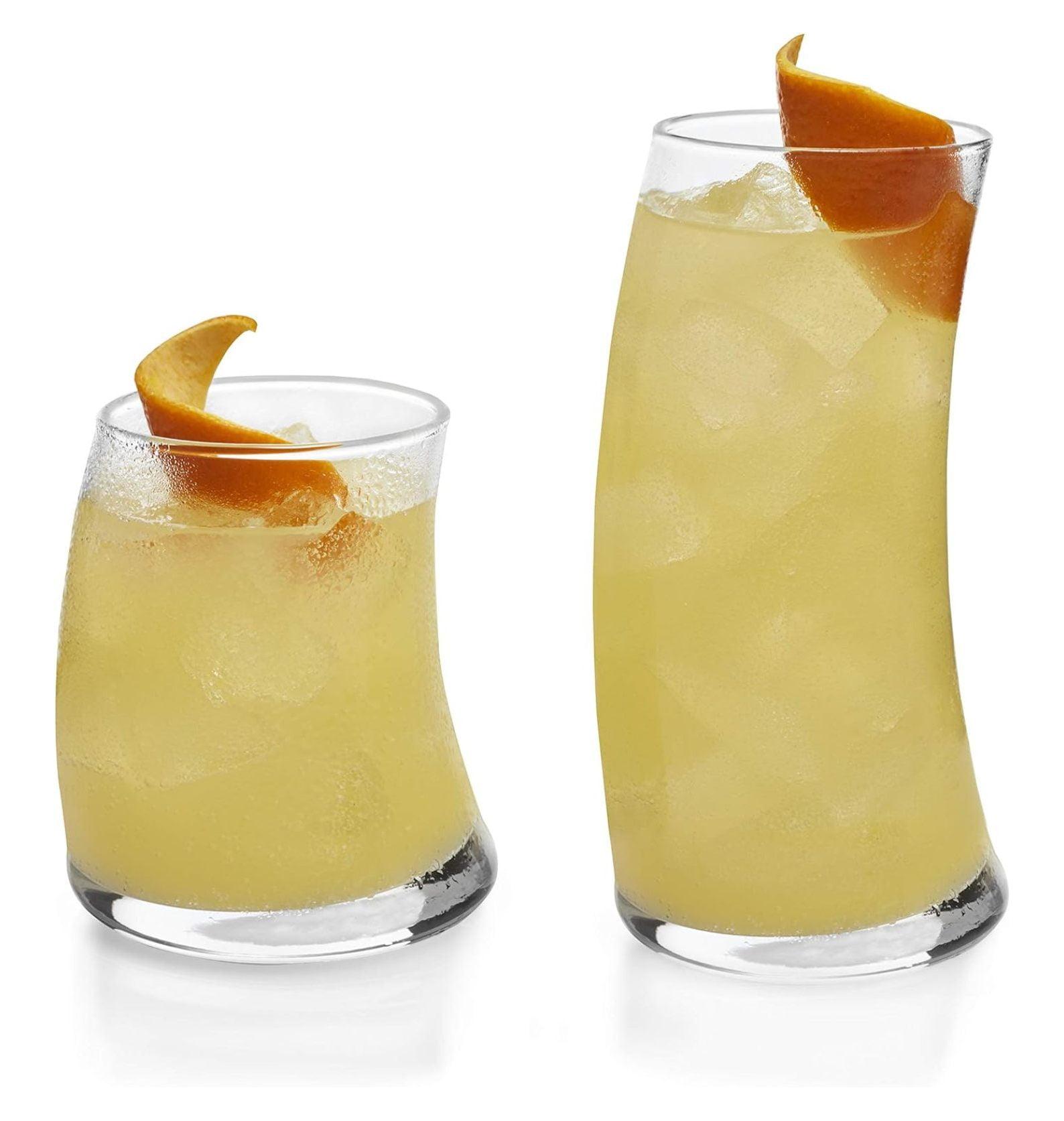 Libbey Swerve 16 Piece Tumbler and Rocks Glass Set