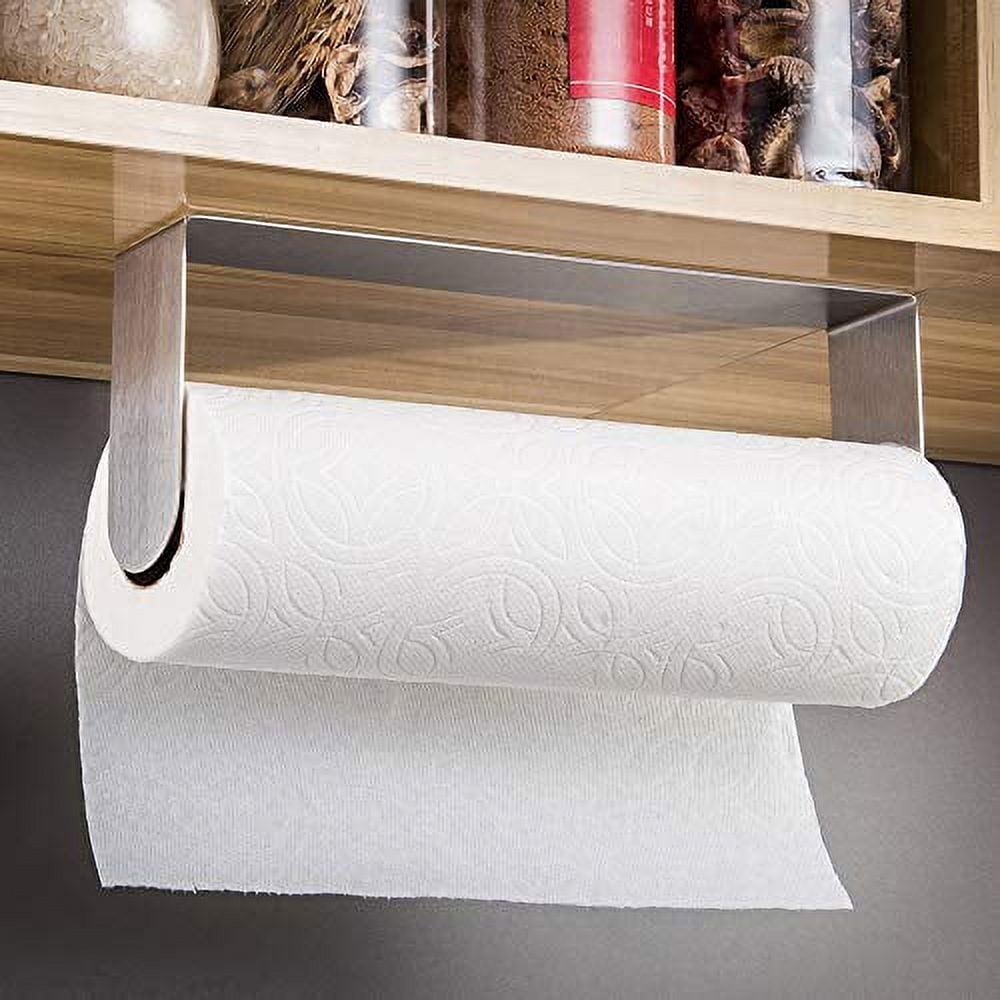 Stainless Steel Adhesive Under Cabinet Paper Towel Holder