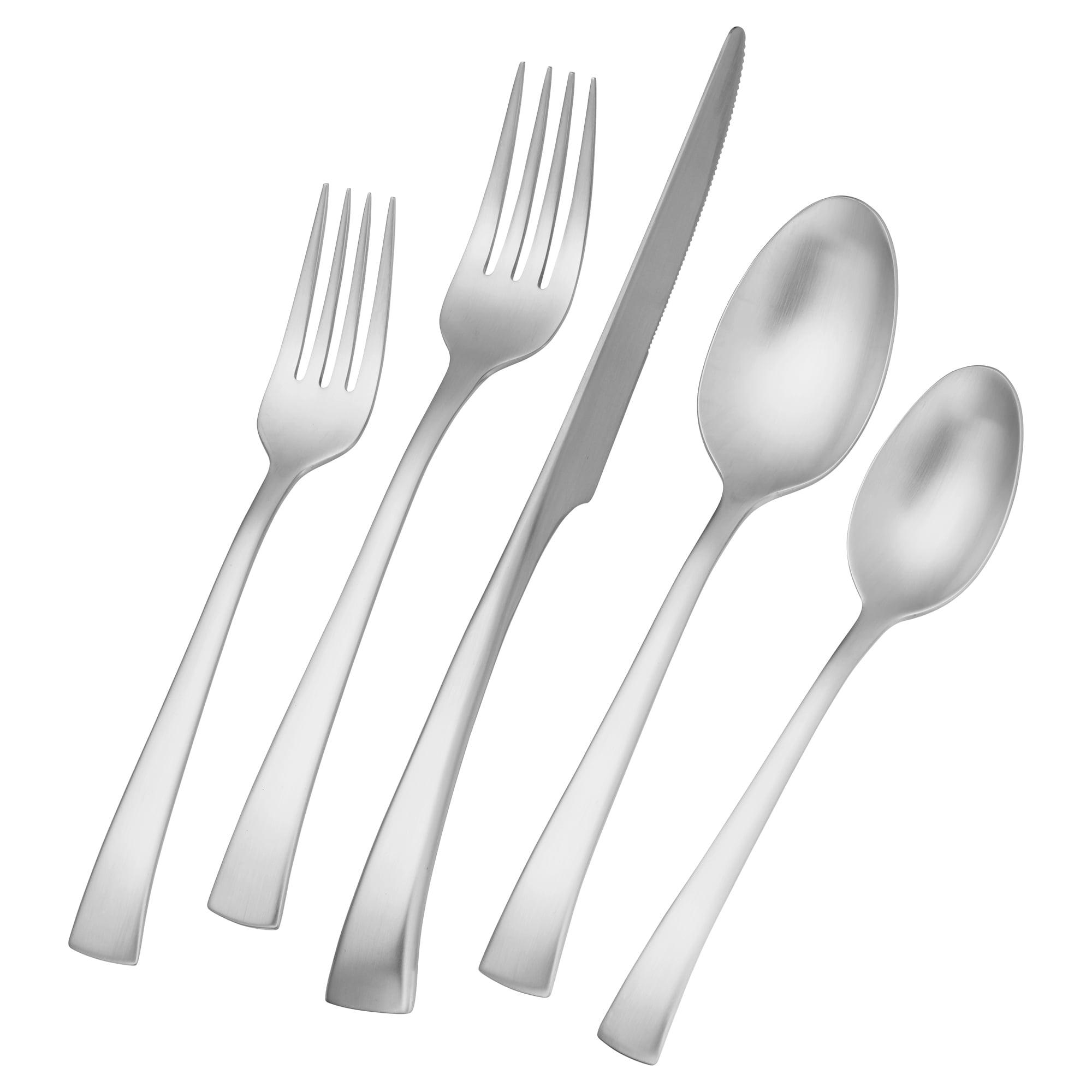 Bellasera Satin 45-Piece Stainless Steel Flatware Set