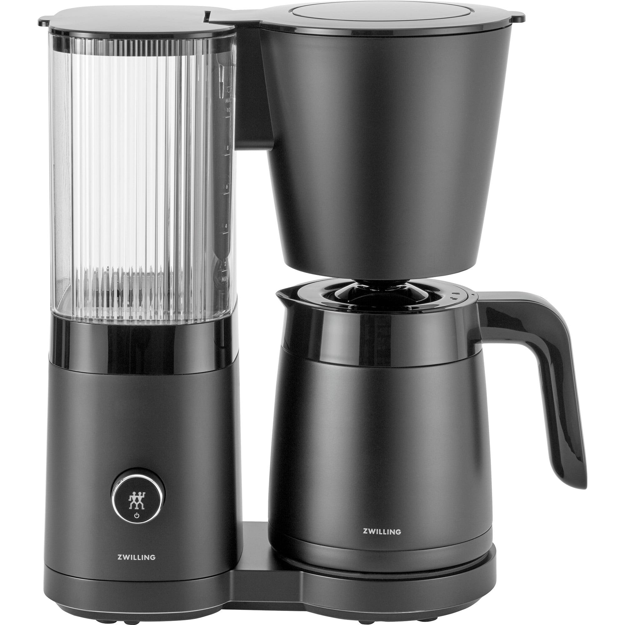 Enfinigy 10-Cup Black Stainless Steel Programmable Drip Coffee Maker