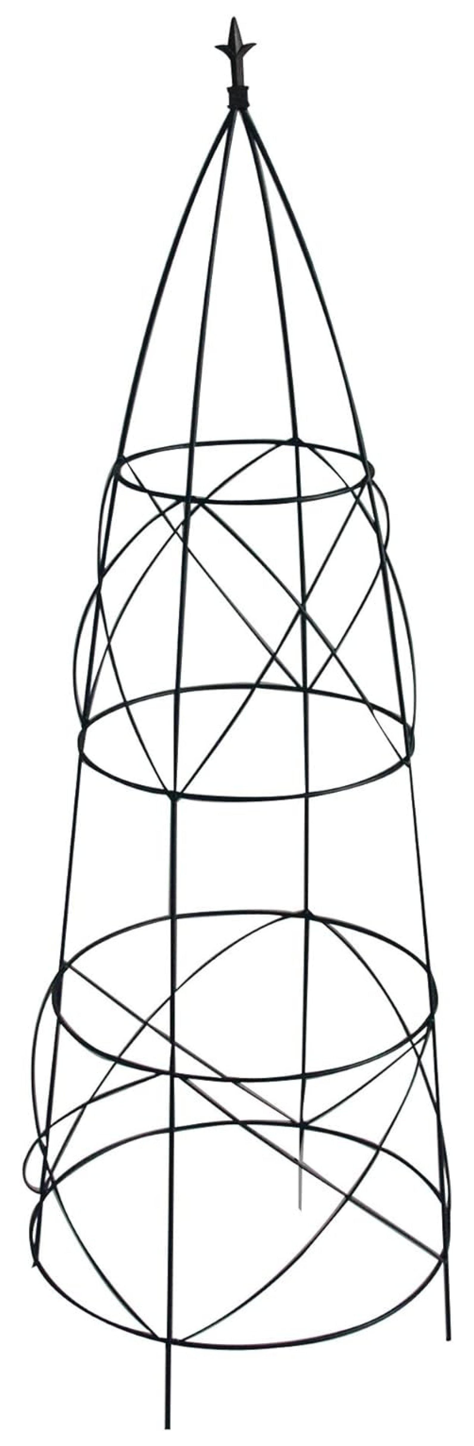 Alieon 89357 Circular Obelisk with Finial, Black, 36-Inch