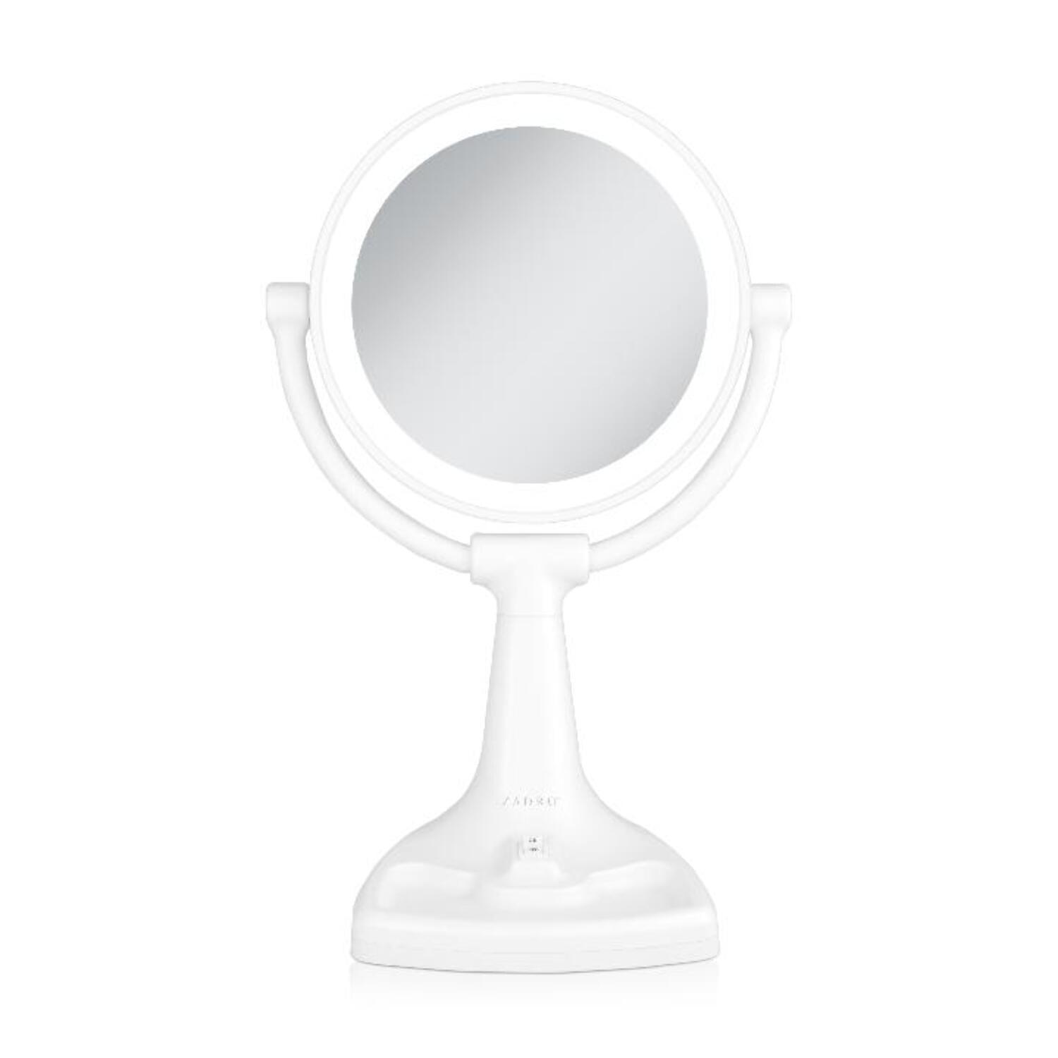 Zadro Max Bright Lighted Makeup Mirror w/ Magnification & Storage Tray