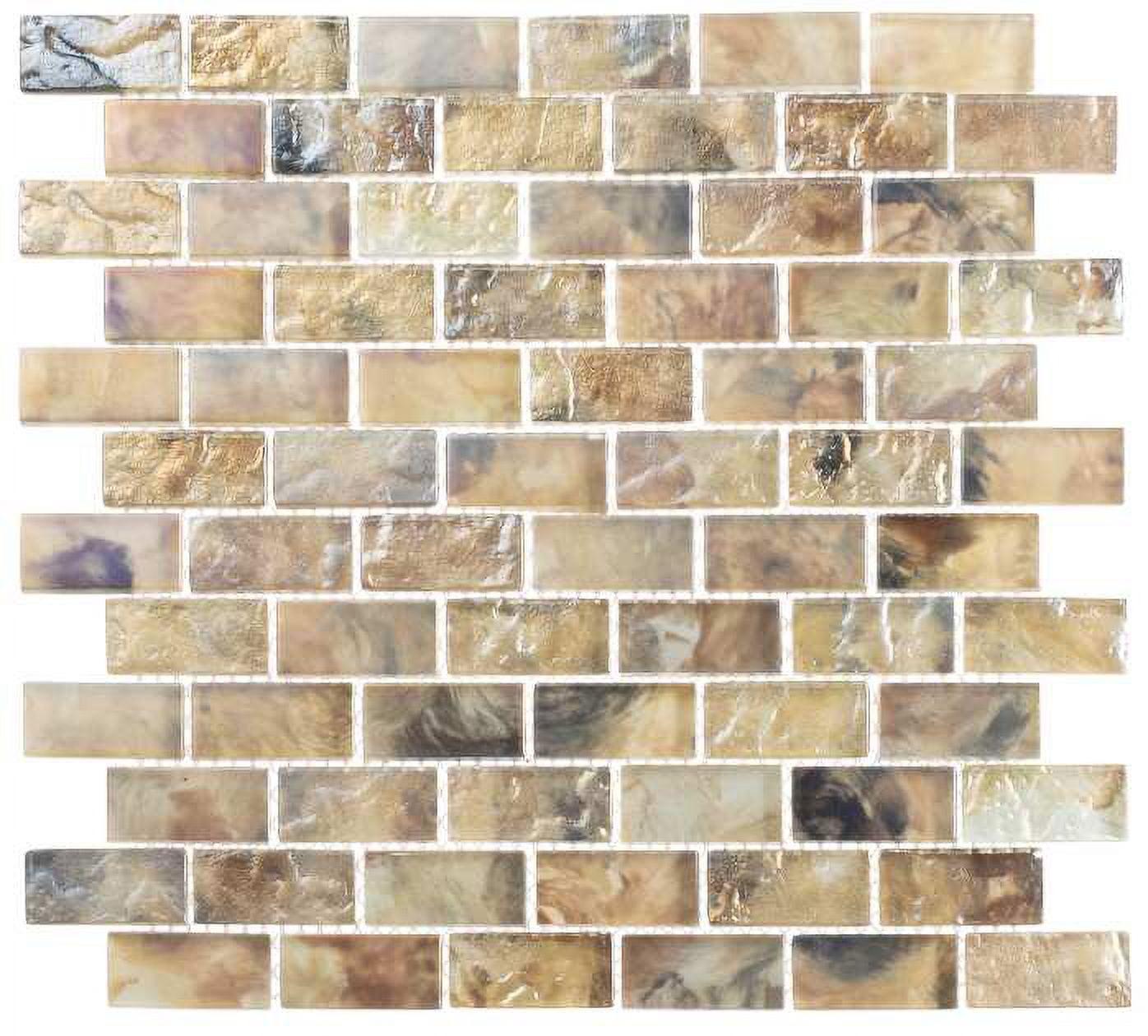 Zalo 1" x 2" Glass Brick Joint Mosaic Kitchen Backsplash, Bathroom, Shower, Pool, Wall and Floor Tile