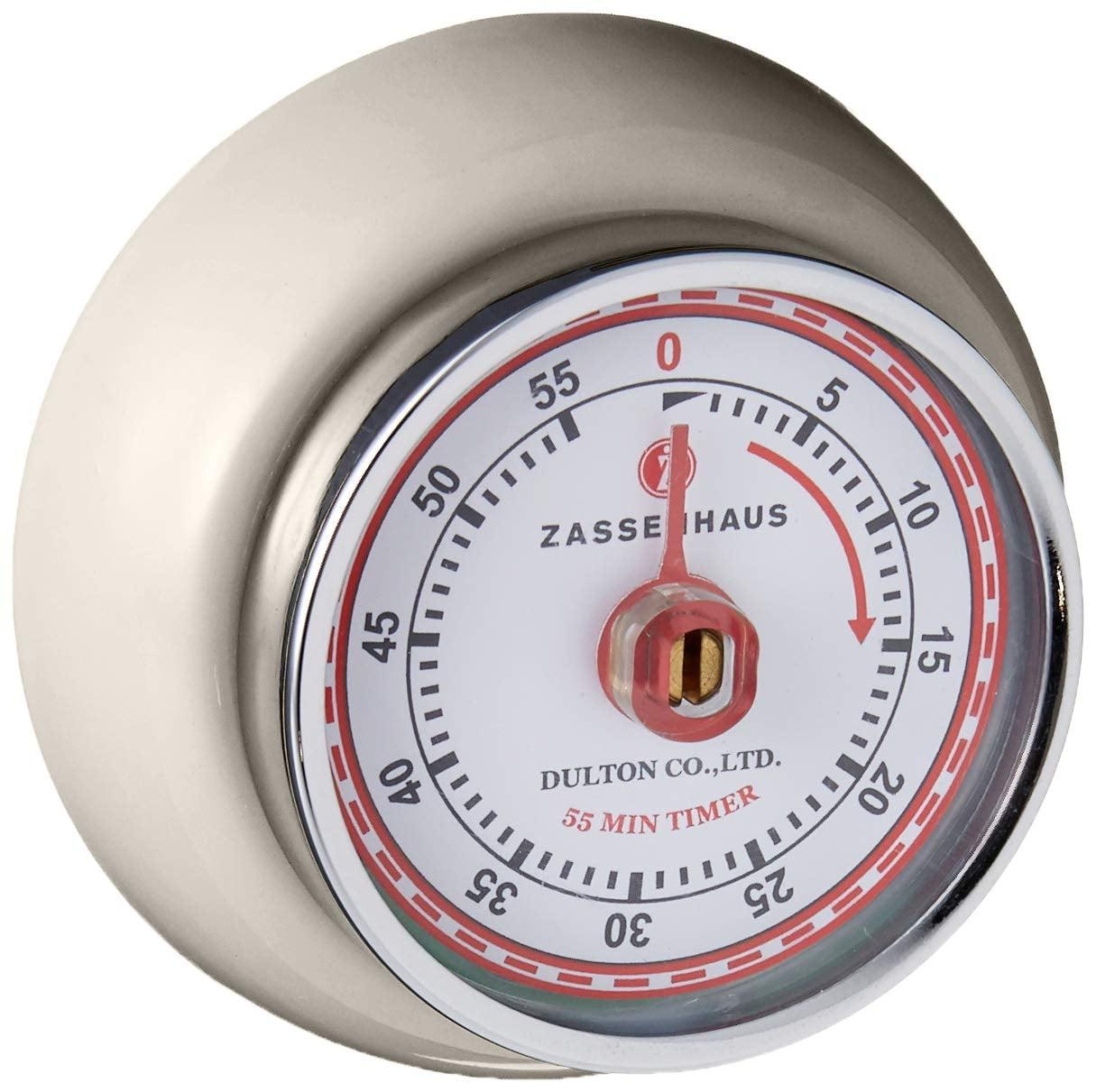 Zassenhaus Magnetic Retro 60 Minute Kitchen Timer, 2.75-Inch