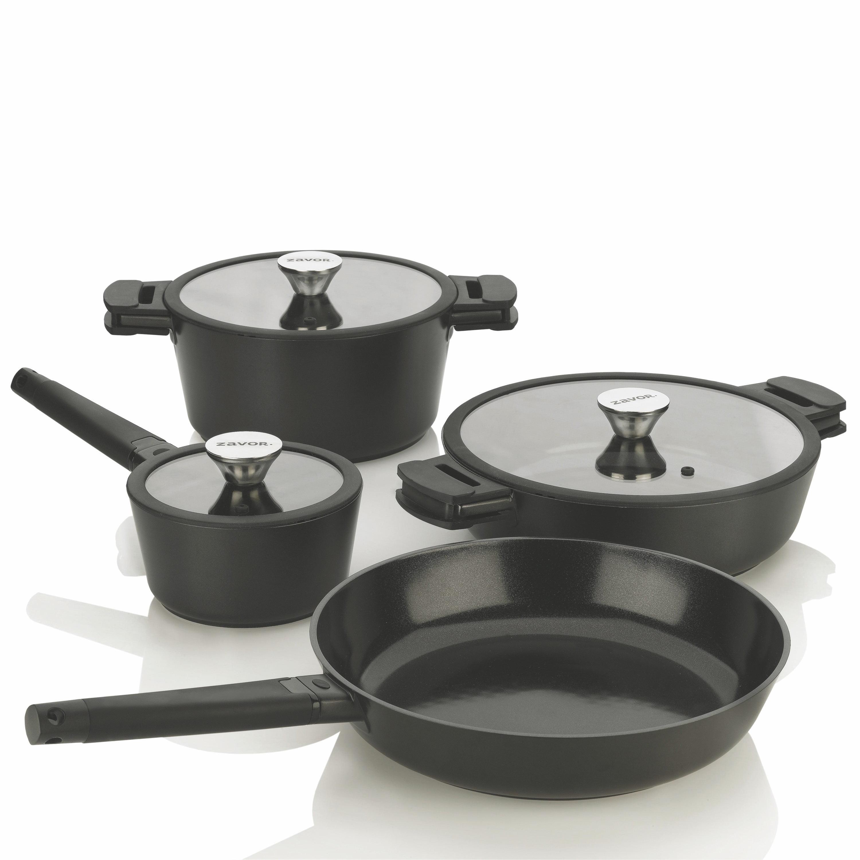 Zavor Noir 7-Piece Black Cast Aluminum Nonstick Cookware Set